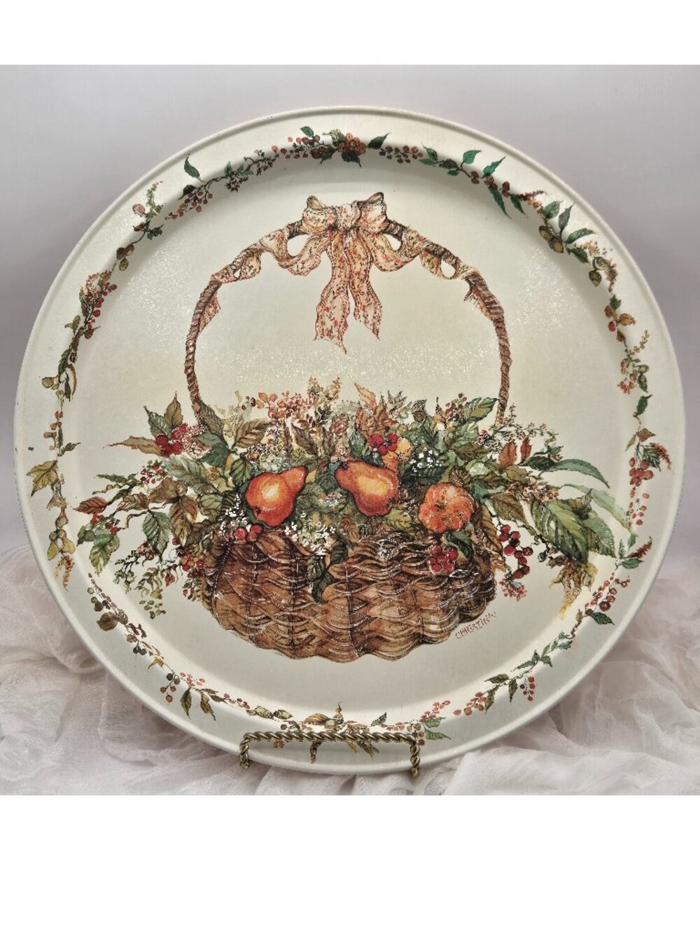 Potpourri Press Fall Serving Plate Hong Kong 1989
